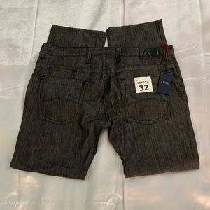 ARMANI JEANS CLASSIC WASH BLACK 38/32 NWT